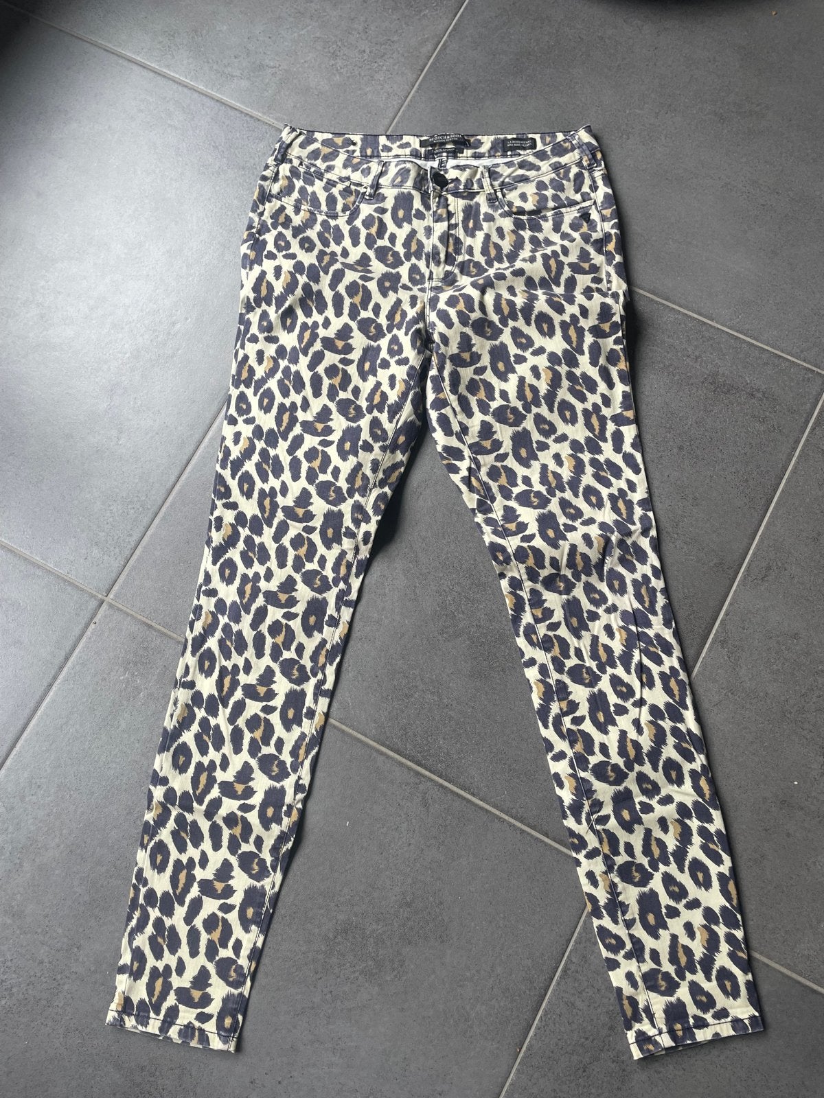 Scotch & Soda - Maison Scotch - Luipaardprint Broek, Maat 38/40 (M), Zo goed als nieuw, Lang, Meerkleurig