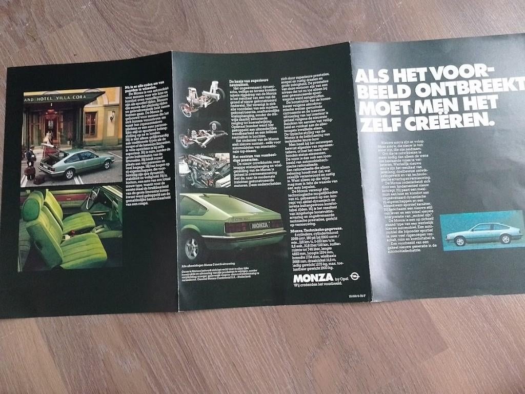 Opel Monza autofolder, Ophalen of Verzenden, Nieuw, Opel