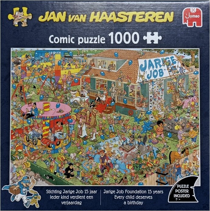 Jan van Haasteren - Jarige Job - 1000 stukjes, Ophalen of Verzenden, 500 t/m 1500 stukjes, Nieuw, Legpuzzel