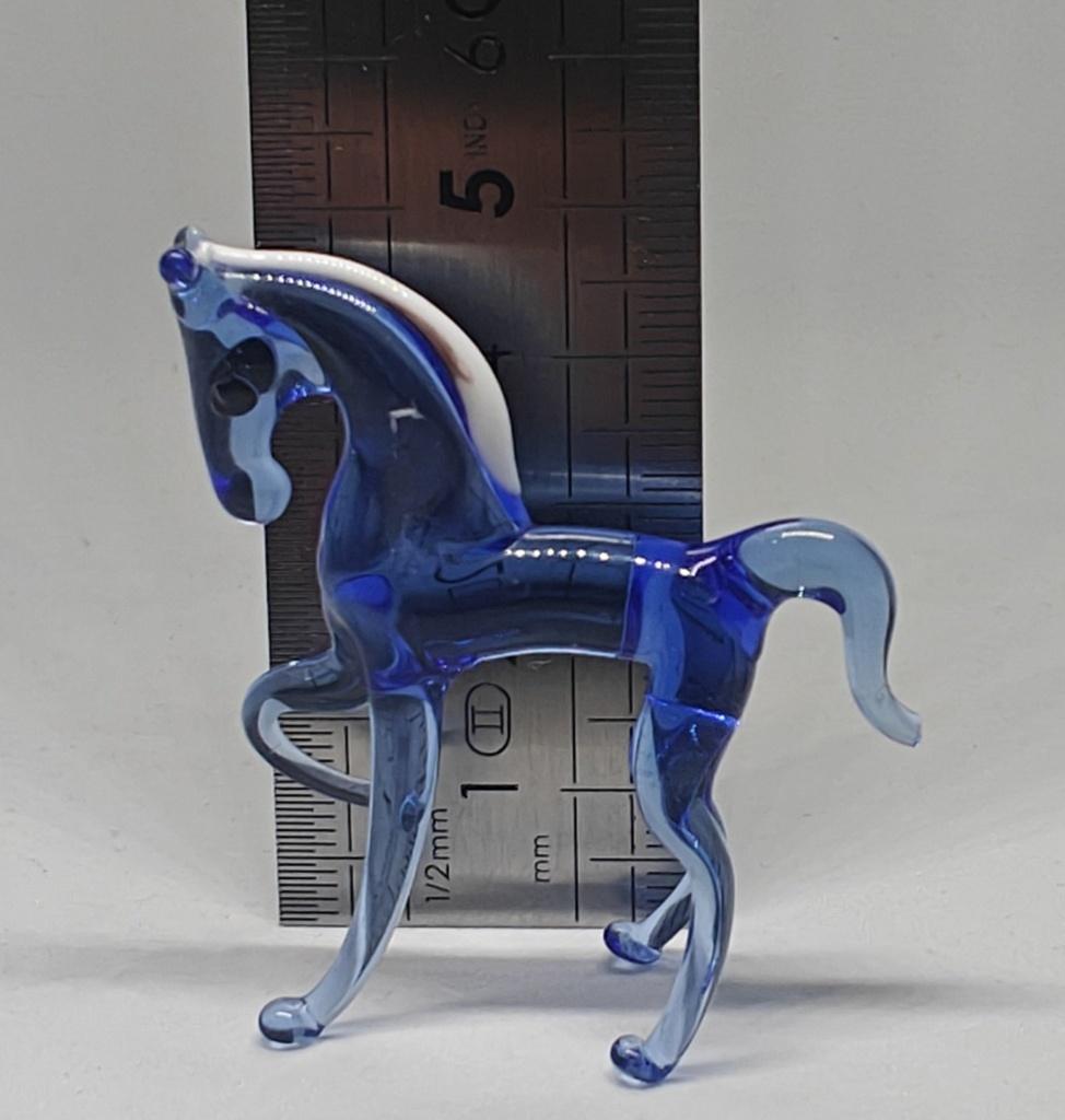 Glazen paard - Blauw, Ophalen of Verzenden