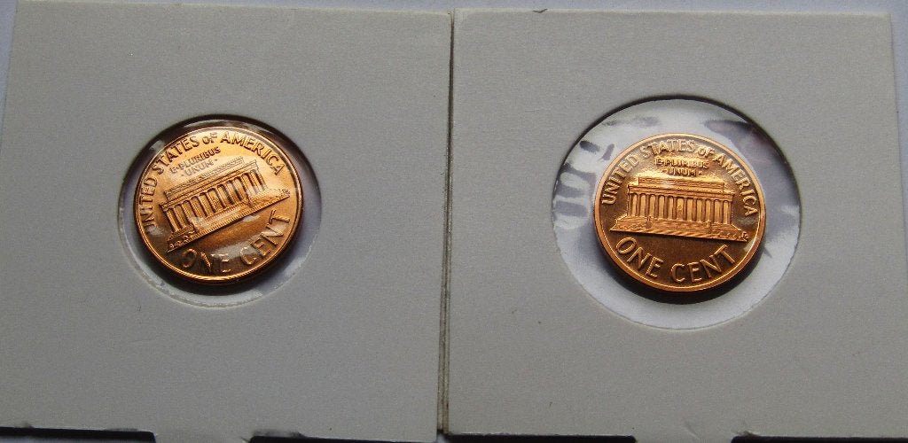 ** Set van 2 Amerikaanse 1 Cent munten (1990 & 1996) UNC **, Verzenden, Noord-Amerika, Setje