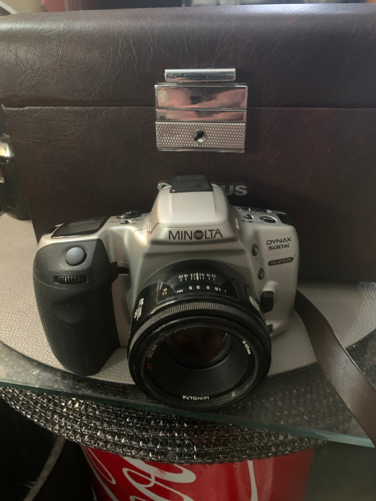 Minolta Dynax 500si Spiegelreflexcamera met AF Lens 50mm, Ophalen of Verzenden, Gebruikt, Spiegelreflex, Minolta