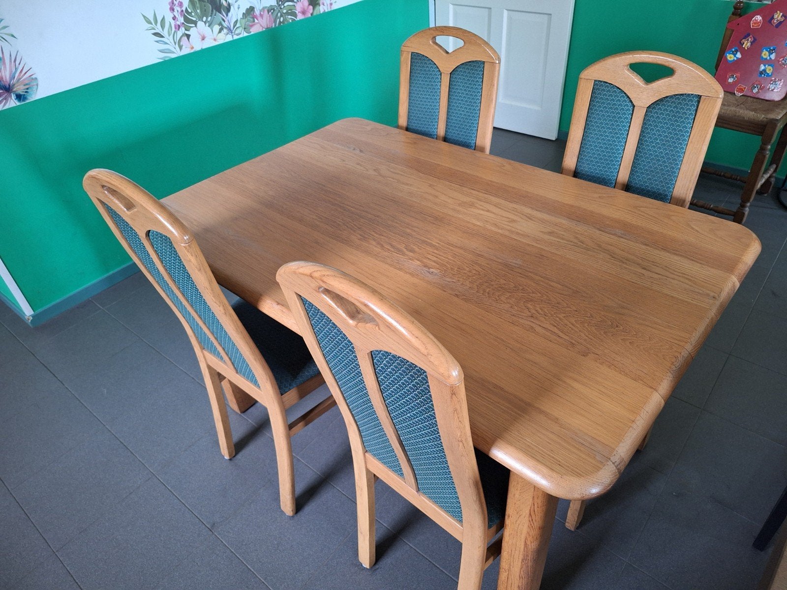 Eettafel met 5 stoelen, Ophalen, Rechthoekig, 50 tot 100 cm
