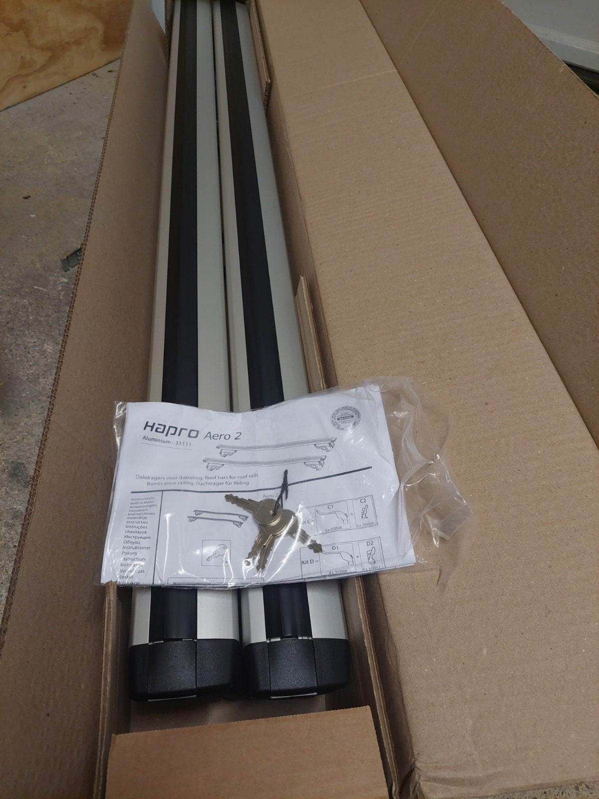 Hapro Cronos Aero 2 dakdragers, Auto diversen, Dakdragers, Ophalen, Zo goed als nieuw