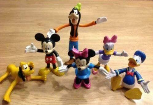 Disney Mickey, Minnie, Pluto, Donald,Katrien,Goofy buigbaar, Verzamelen, Ophalen of Verzenden, Overige figuren, Zo goed als nieuw