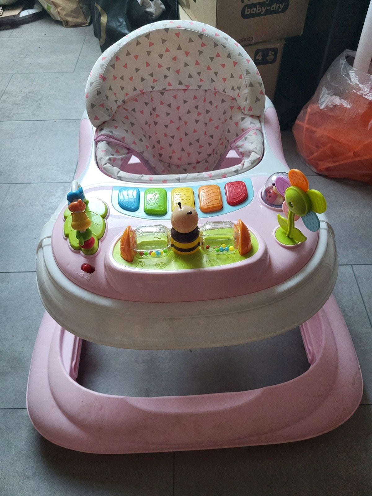 qute loopstoel Q-cooper roze, Ophalen, Gebruikt, Overige typen, Met licht
