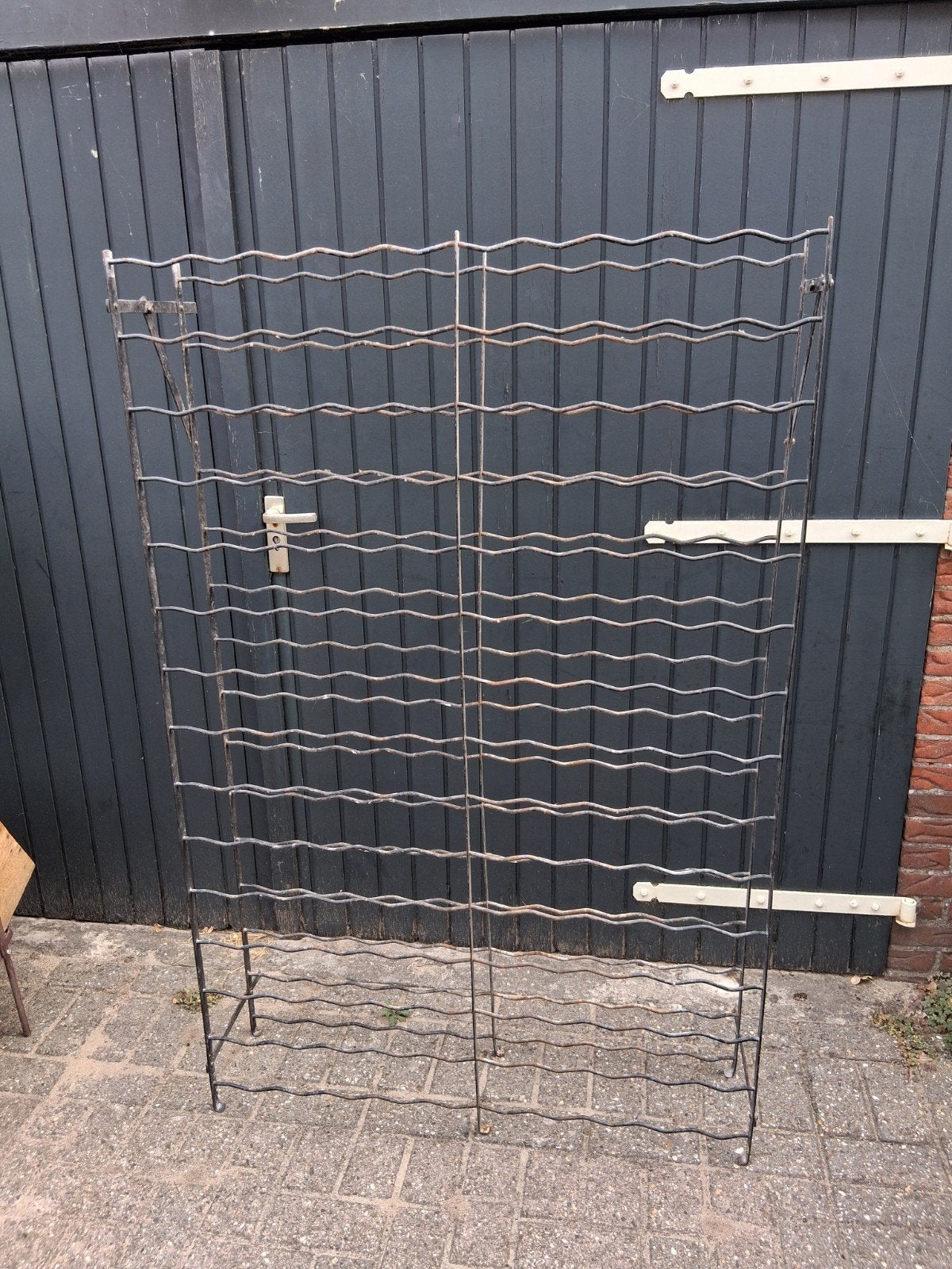 authentiek Frans wijnrek wine rack Rigidex 150 flessen, Antiek en Kunst, Ophalen