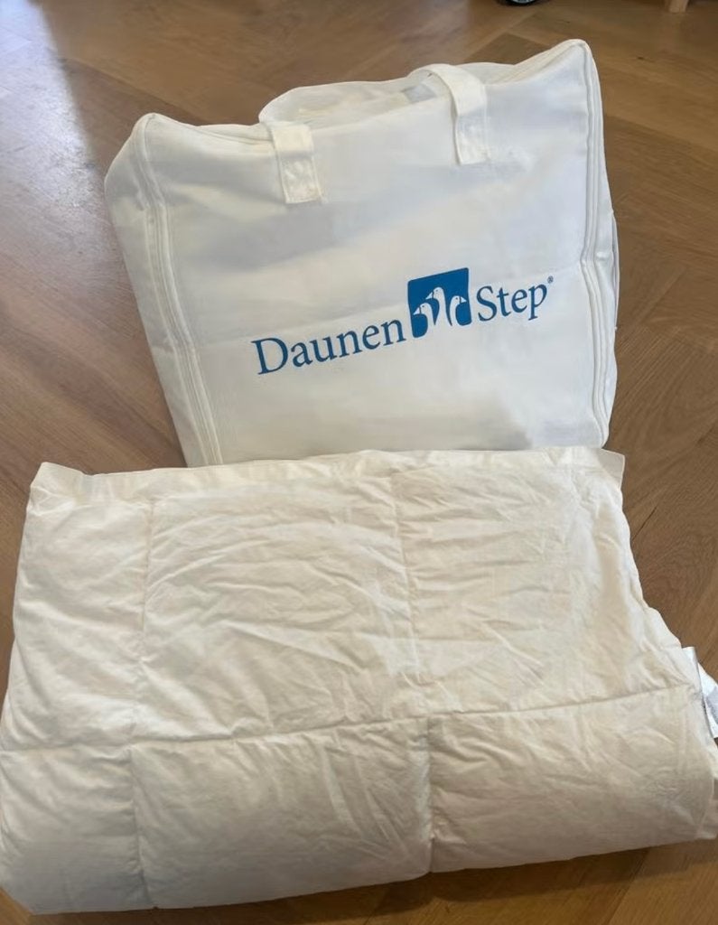 Hoogwaardig donzen dekbed voor baby/peuterbed 100x135cm, Ophalen, Jongetje of Meisje, Wit, Deken of Dekbed