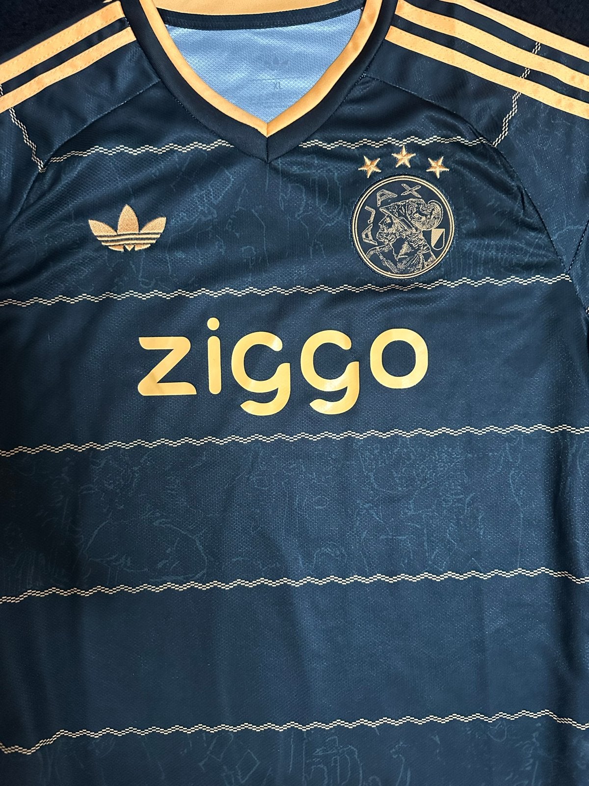 Ajax Shirt Seizoen 26/27 - Zwart/Goud Uitshirt, Maat 48/50 (M), Zwart, Nieuw, Ophalen of Verzenden