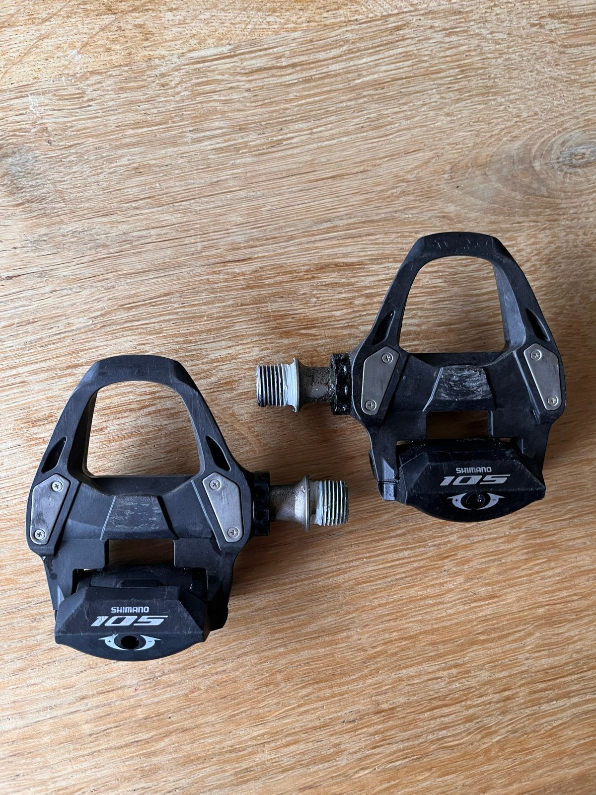 Shimano 105 PD-R7000 SPD-SL racefiets pedalen, Crankstel of Pedalen, Gebruikt, Kunststof, Ophalen of Verzenden
