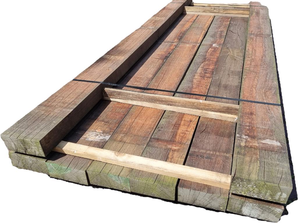 8 Hardhouten balken 8.0x18.0 cm - nr: HB2, Tuin en Terras, Palen, Balken en Planken, Ophalen, 250 cm of meer, Balken, Hardhout