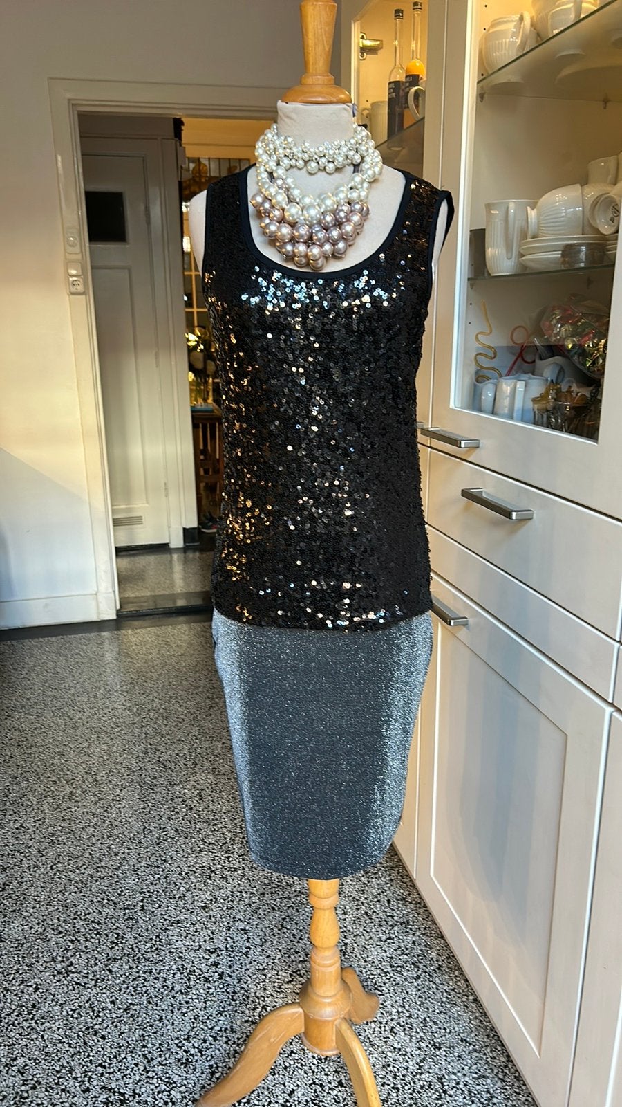 NIEUW zwart stretch instap-rokje met subtiele glitter mt 38, Kleding | Dames, Maat 38/40 (M), Zwart, Nieuw, Ophalen of Verzenden