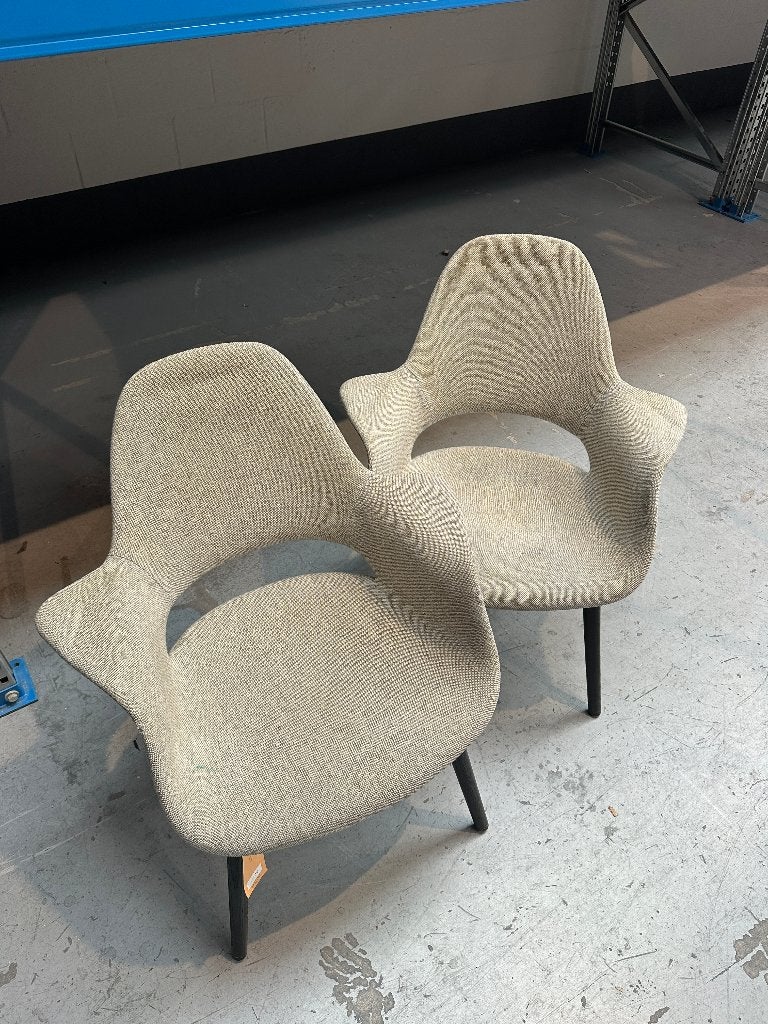 2x Vitra Organic Chair – Grey, Huis en Inrichting, Ophalen, Gebruikt, Grijs, Twee