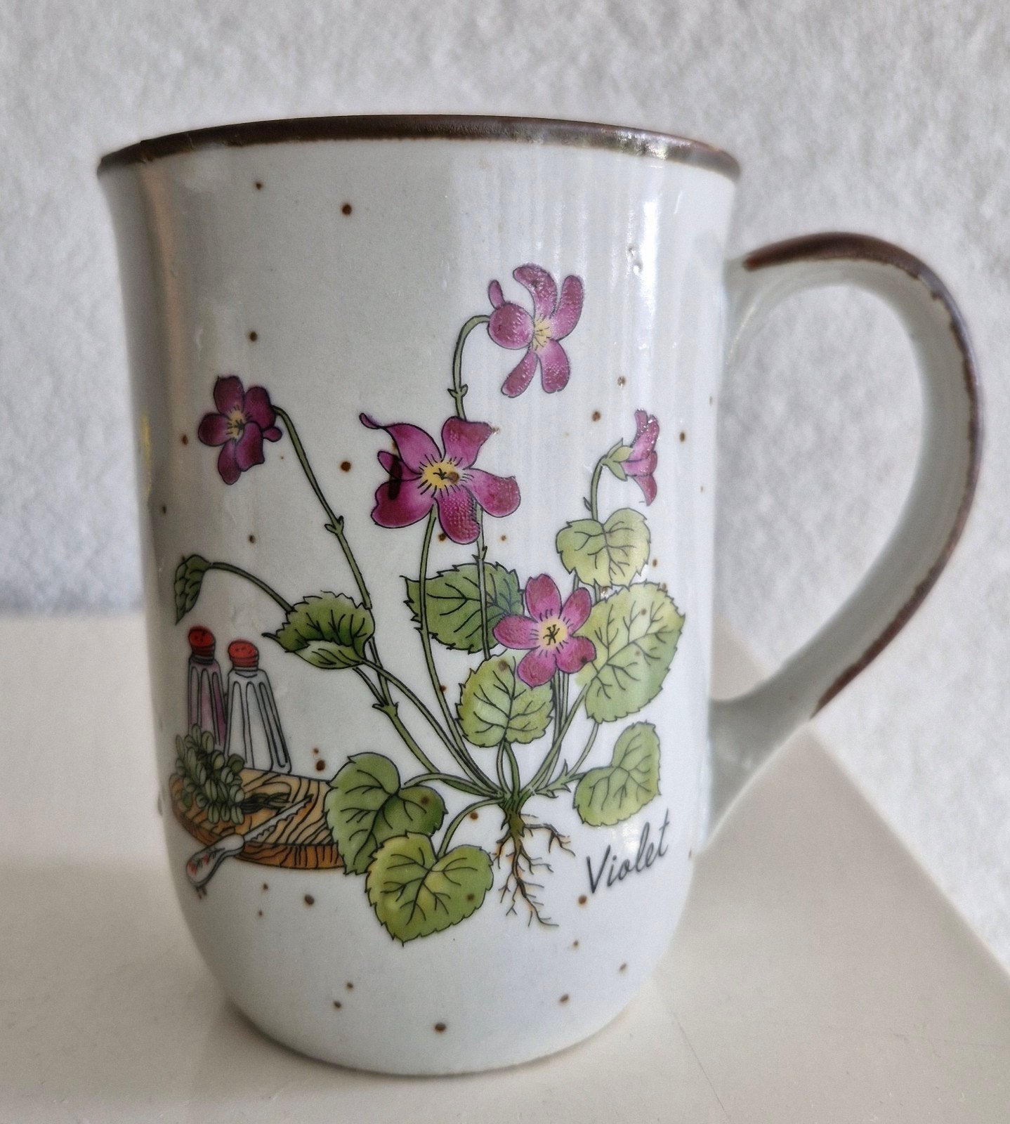 Beker met Bloemen opdrukken, Ophalen of Verzenden, Zo goed als nieuw, Overige stijlen, Kop(pen) en/of Schotel(s)