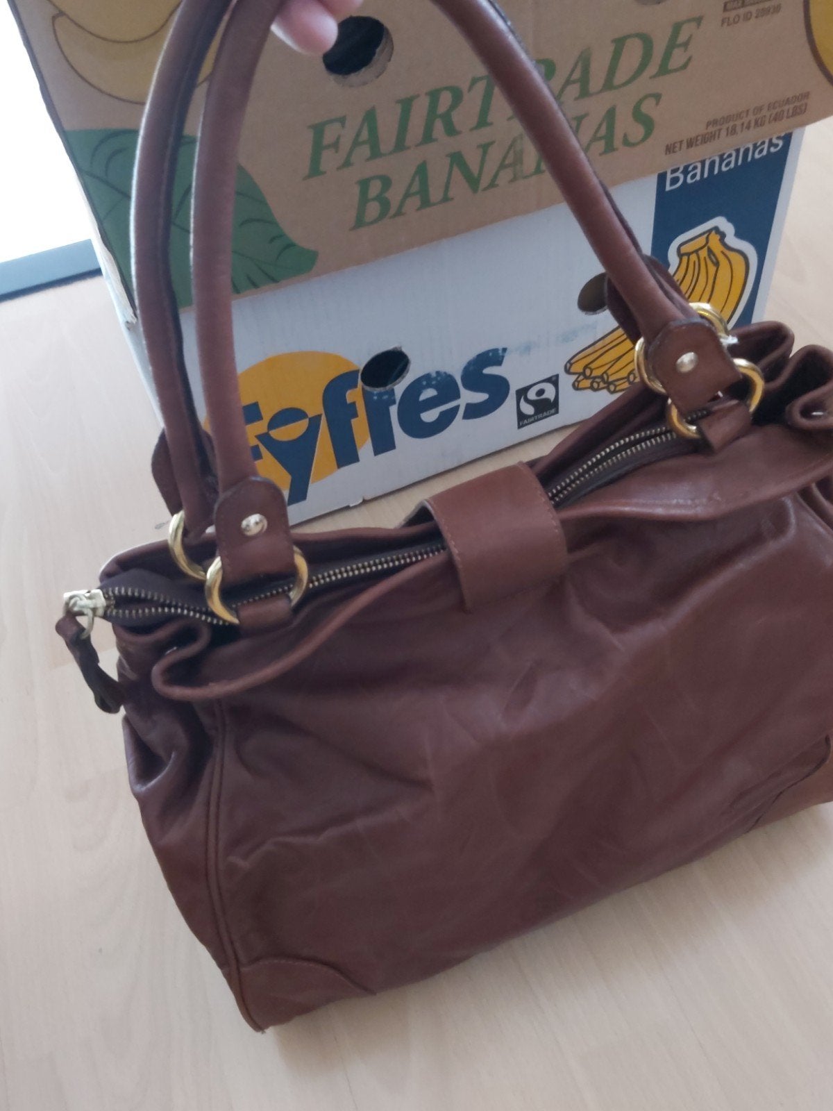 Leren Handtas  merk Madi-  nieuw, Ophalen, Nieuw, Bruin, Handtas