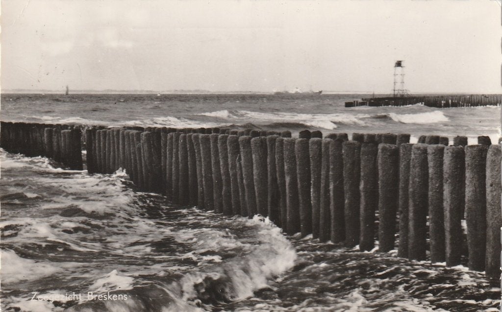 BRESKENS Zeegezicht, Verzamelen, Verzenden, 1960 tot 1980, Gelopen, Zeeland