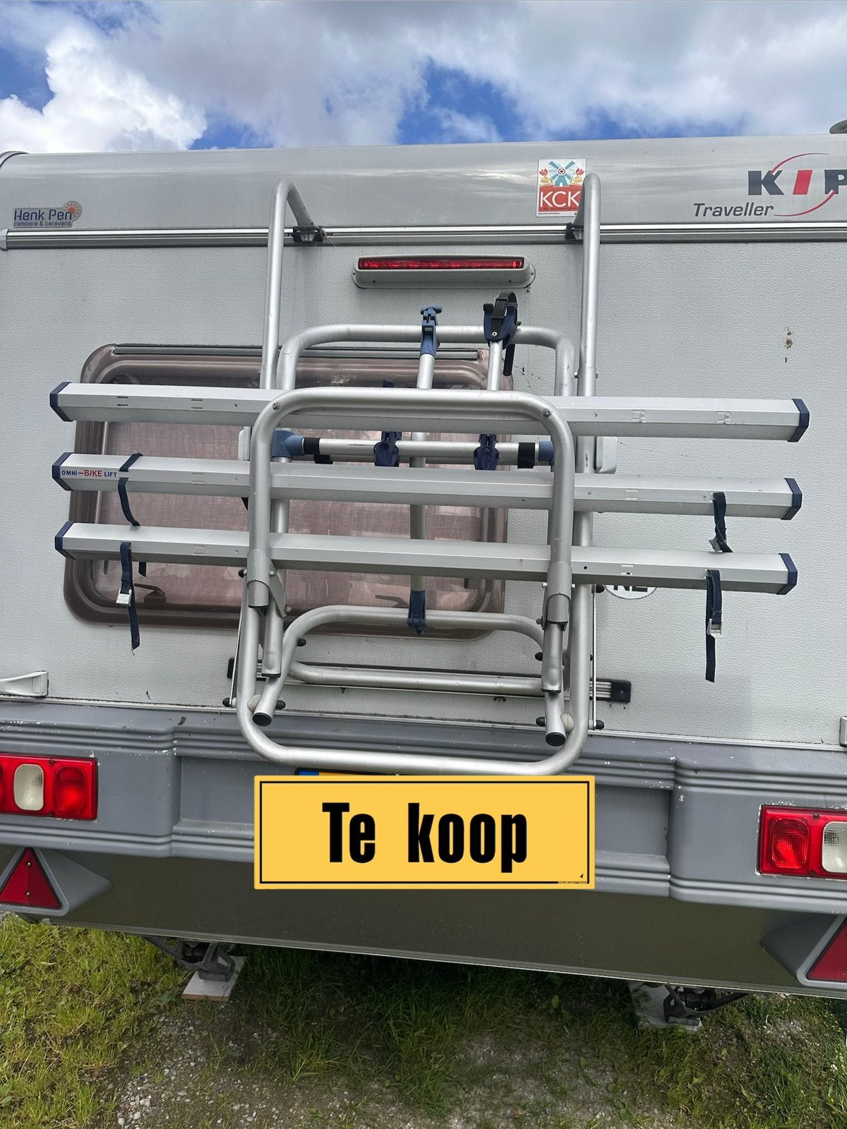 Omni fietsendrager voor 3 fietsen achterzijde caravan, Ophalen of Verzenden