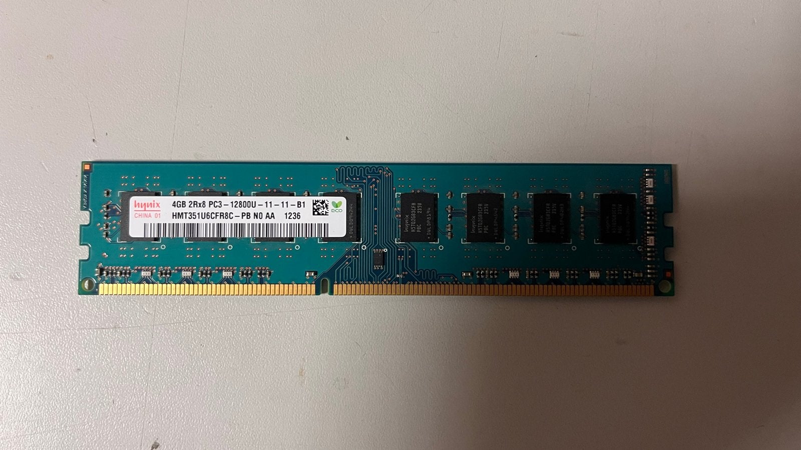 Hynix 4GB DDR3 RAM Geheugenmodule PC3-12800U, Computers en Software, Gebruikt, Server, DDR3, Ophalen of Verzenden