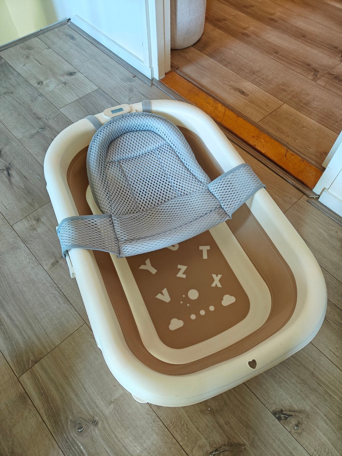 Opvouwbaar babybadje met accessoires, Zo goed als nieuw, Badje, Standaard, Ophalen