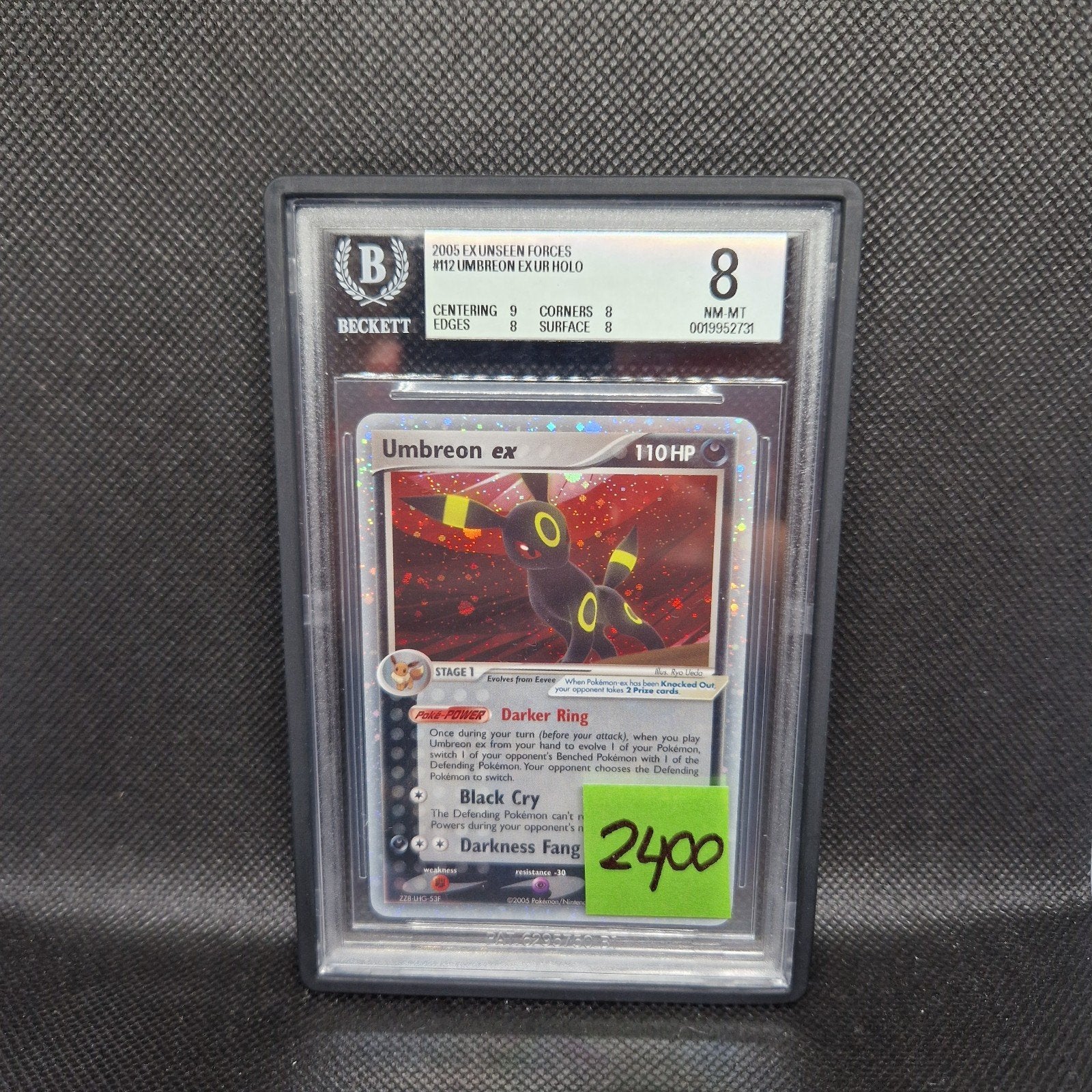 Umbreon EX Holo Unseen Forces BGS 8, Ophalen of Verzenden, Zo goed als nieuw