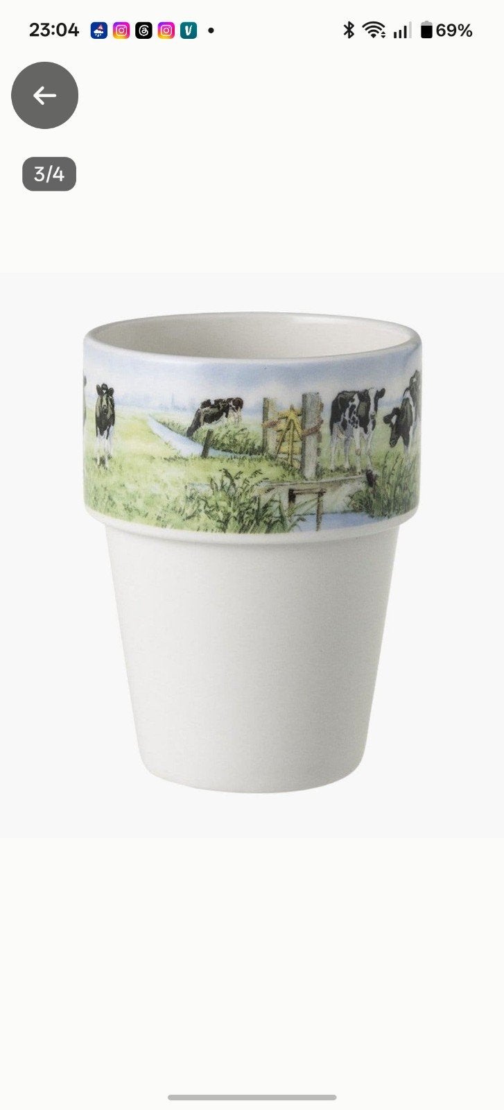 Wiebe van der Zee Melkbeker 'Nieuwe Buren' - Koeienprint, Overige merken, Keramiek, Nieuw, Mok