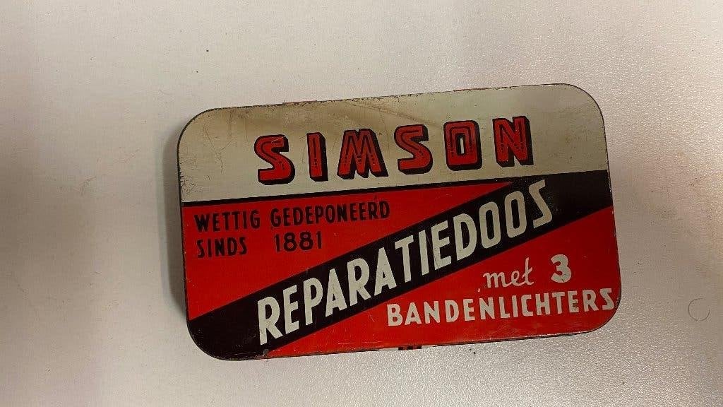 Vintage Simson Reparatie Doos met Bandenlichters, Ophalen of Verzenden, Gebruikt, Bandgereedschap