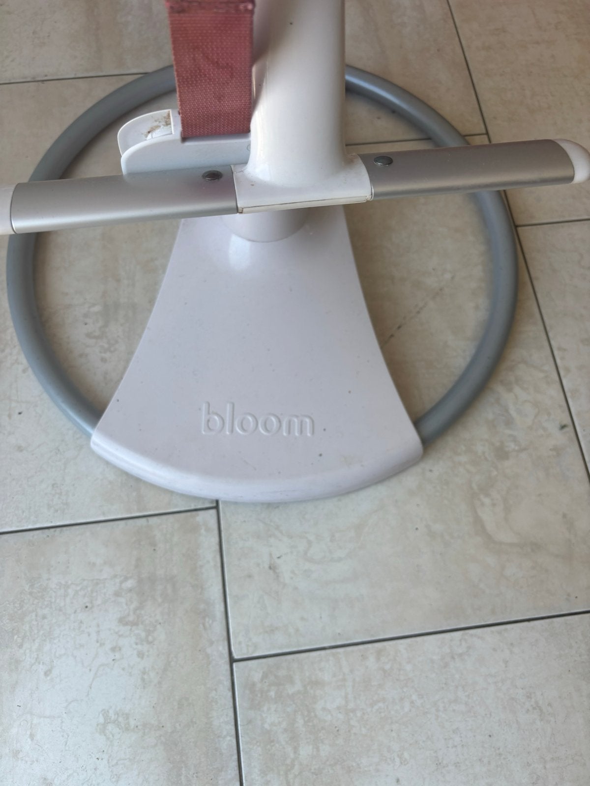 Bloom Fresco kinderstoel - Wit/Roze met eetblad, Ophalen, Gebruikt, Meegroeistoel, Afneembaar eetblad