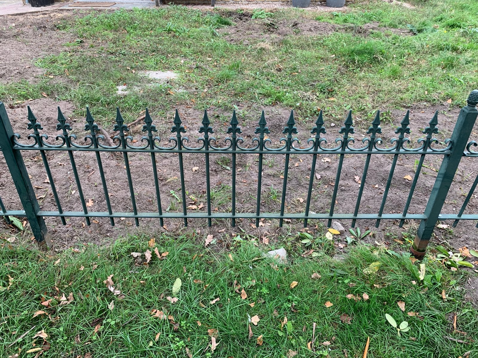 Sierlijk groen ijzeren hekwerk, Tuin en Terras, Ophalen, Gebruikt, IJzer, Sierhekwerk