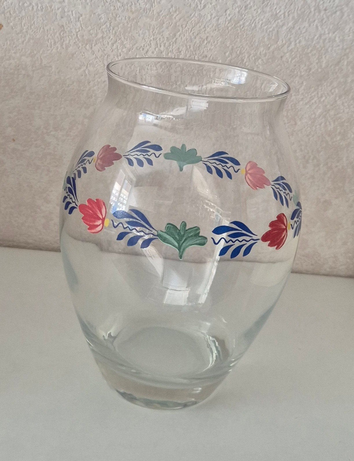 Boerenbont vaas, Ophalen, Zo goed als nieuw, Glas