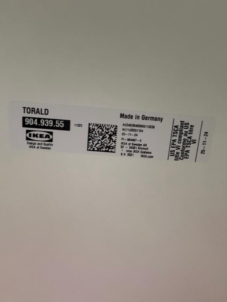 IKEA Torald Bureau Wit - Compact en Modern, Huis en Inrichting, Bureaus, Ophalen, Opbergruimte, Spaanplaat of MDF, Zo goed als nieuw
