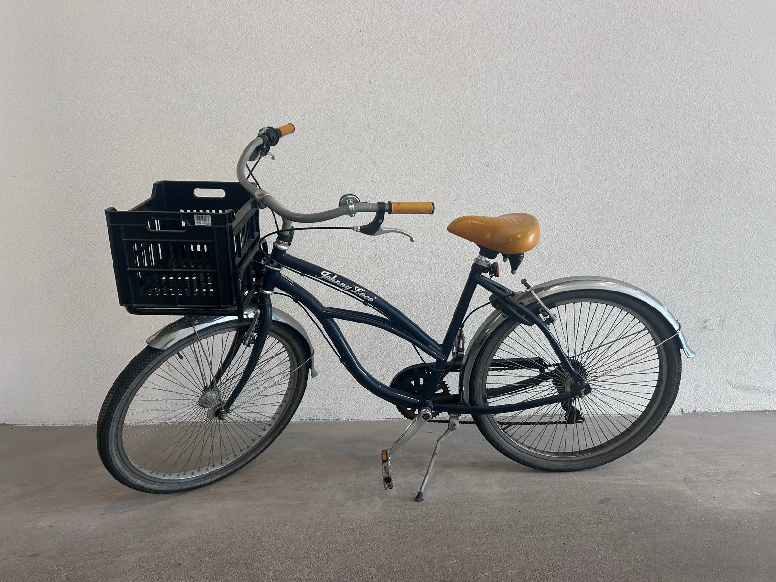 Beachcruiser fiets met 3 versnellingen en voormand, Terugtraprem, Gebruikt, Versnellingen, 50 tot 53 cm