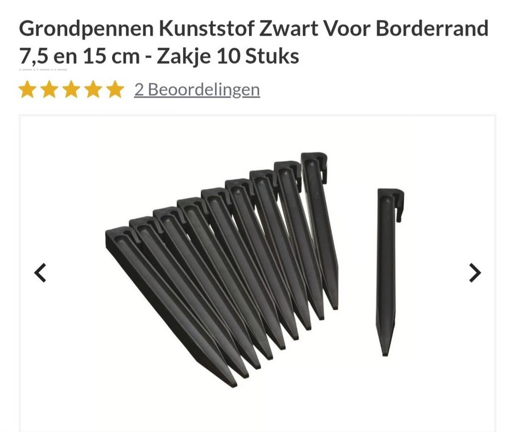 Grondpennen borderrand, Ophalen of Verzenden, Nieuw, Kunststof, Minder dan 25 cm
