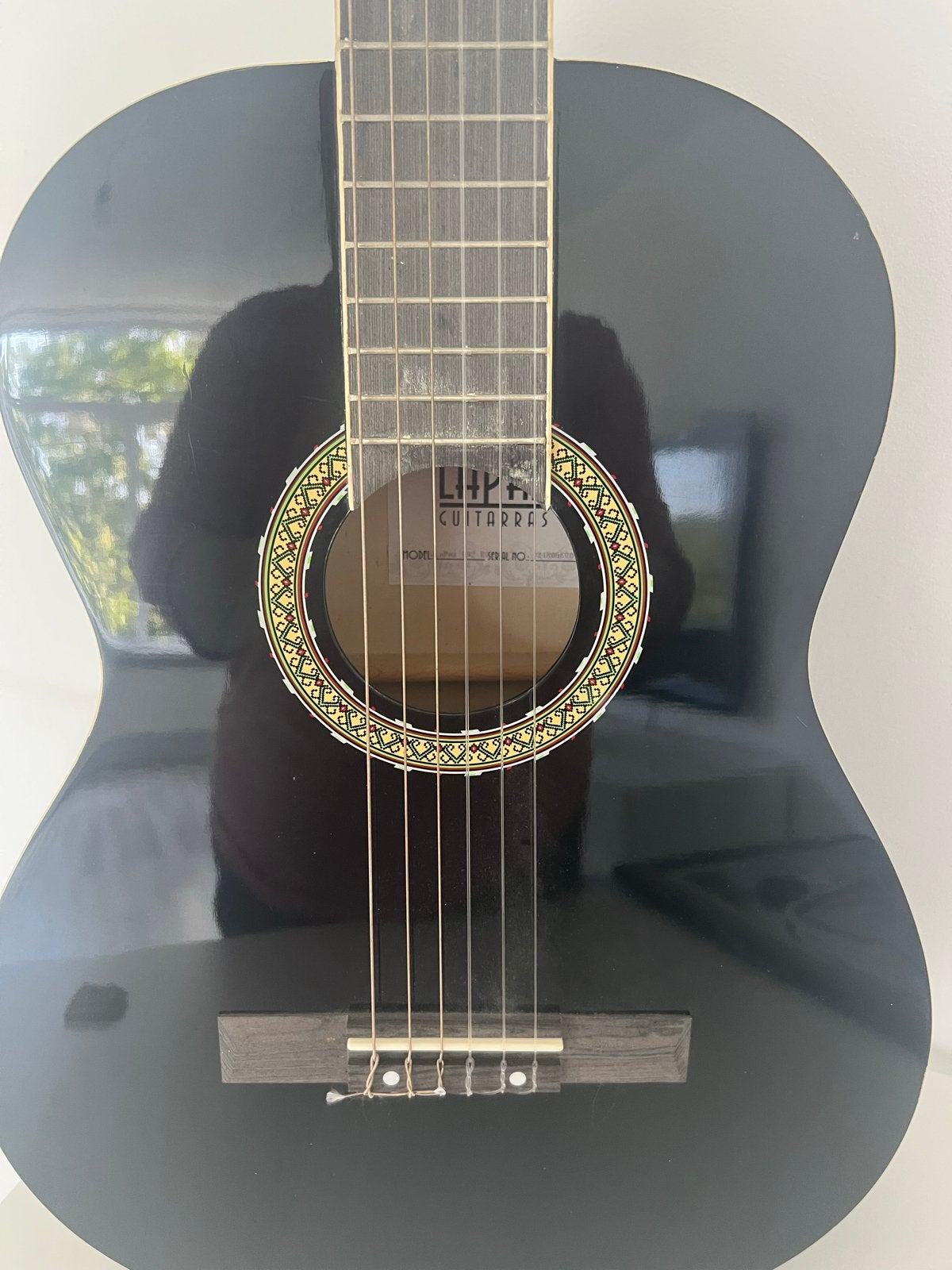 Zwarte Lapaz Klassieke Gitaar - Zo goed als nieuw, Ophalen, Zo goed als nieuw, Klassieke of Spaanse gitaar