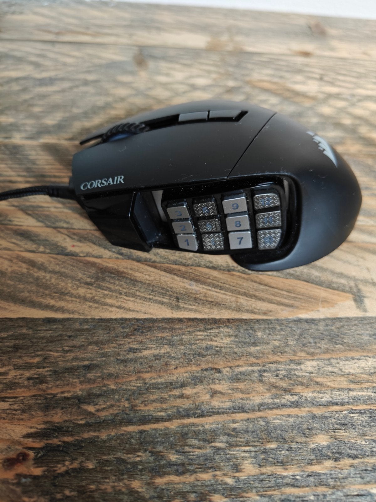 Corsair Scimitar RGB Elite, Rechtshandig, Muis, Gebruikt, Gaming muis