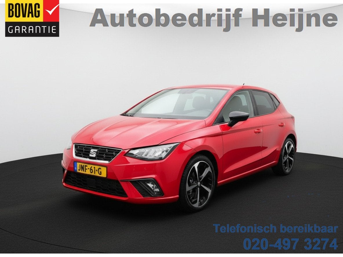 SEAT Ibiza TSI 116PK DSG FR-SPORT CAMERA/CARPLAY/STOELVERWAR, Auto's, Gebruikt, 580 kg, Adaptive Cruise Control, 116 pk