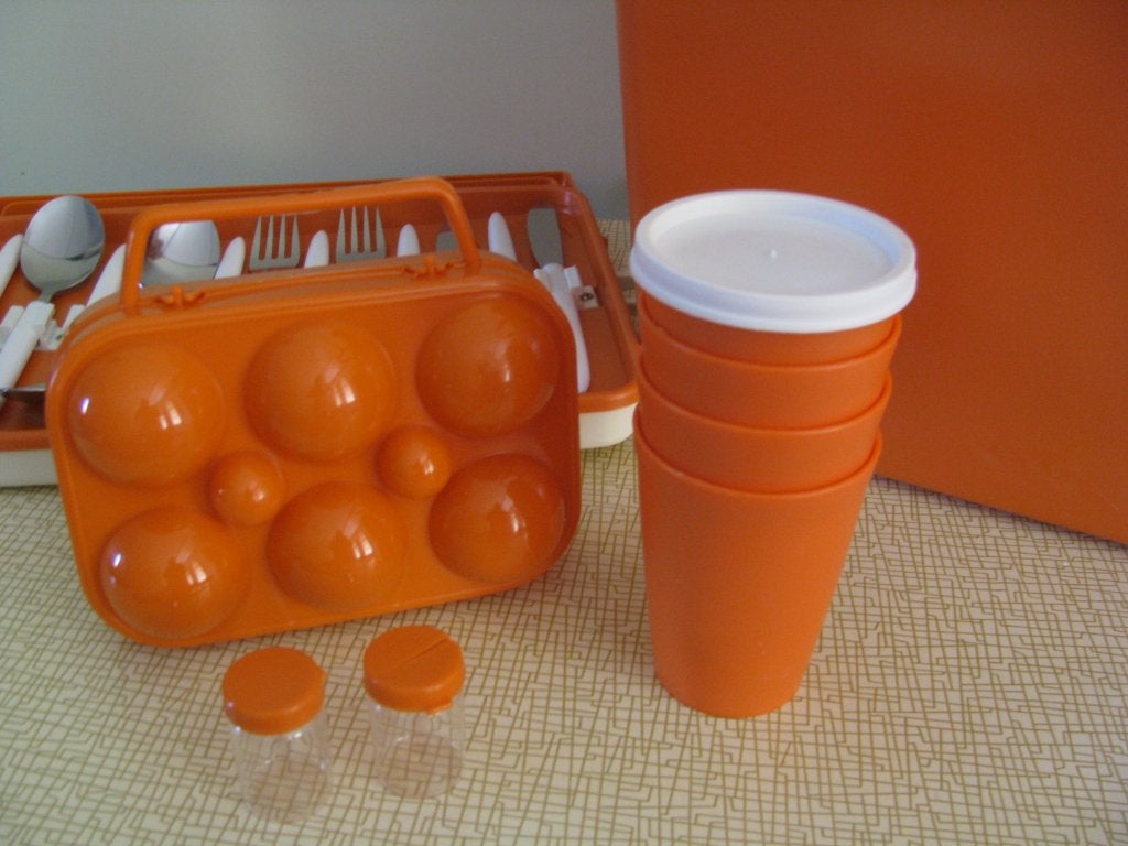 NIEUW * jaren '70 * RETRO & UNIEK * 4 delig SET in BOX *, Ophalen of Verzenden, Nieuw