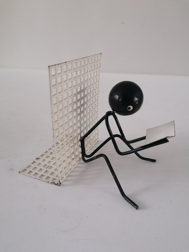 vintage pilastro tomado metalen boekensteun izgst, Ophalen of Verzenden