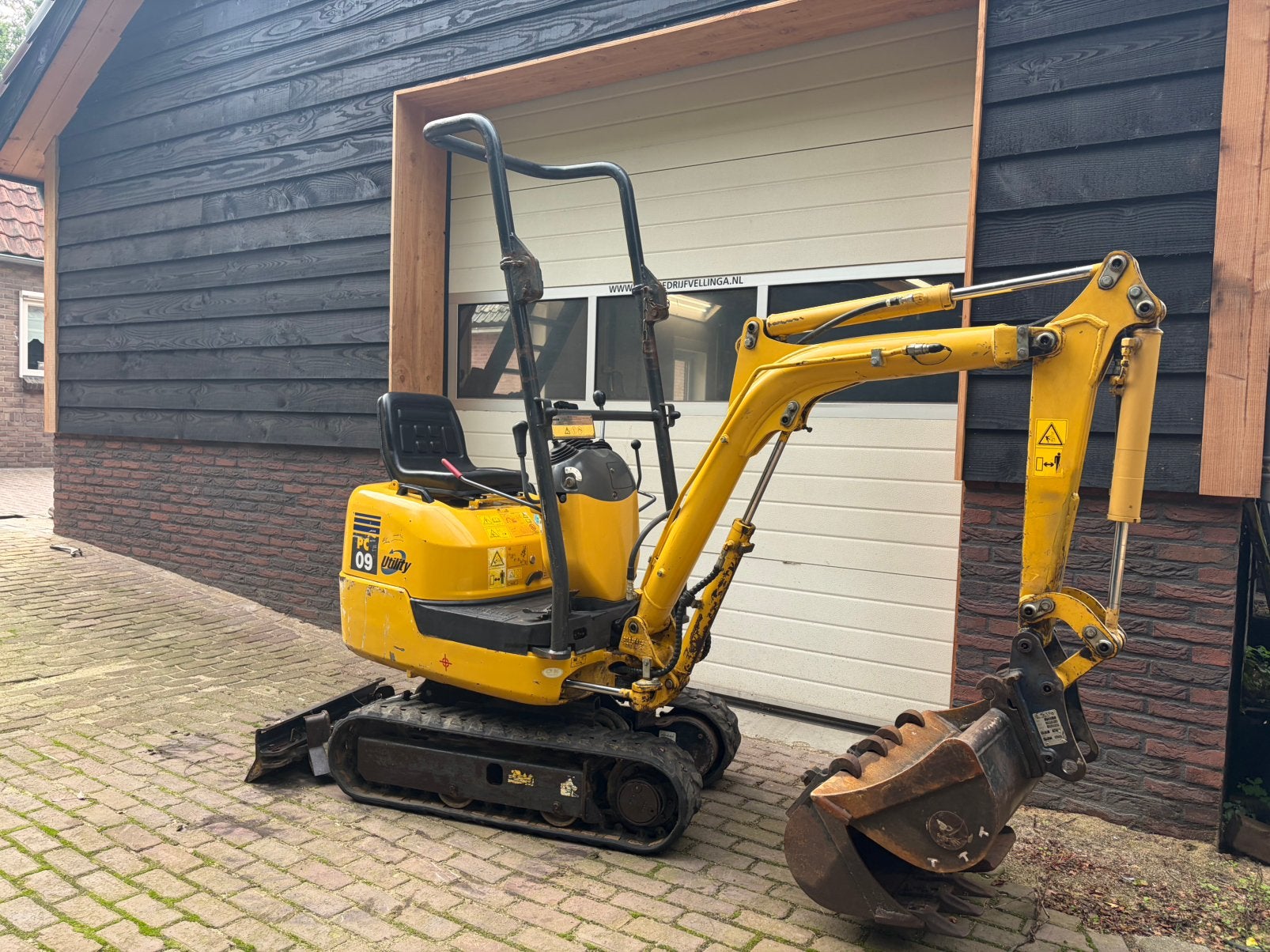 Komatsu PC09 750 uur bj 2018 minigraver graafmachine, Zakelijke goederen, Ophalen, Graafmachine