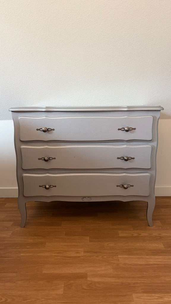 ladekast commode zilver vintage retro H78 B91 D47, Ophalen, Gebruikt, Eikenhout, 50 tot 100 cm