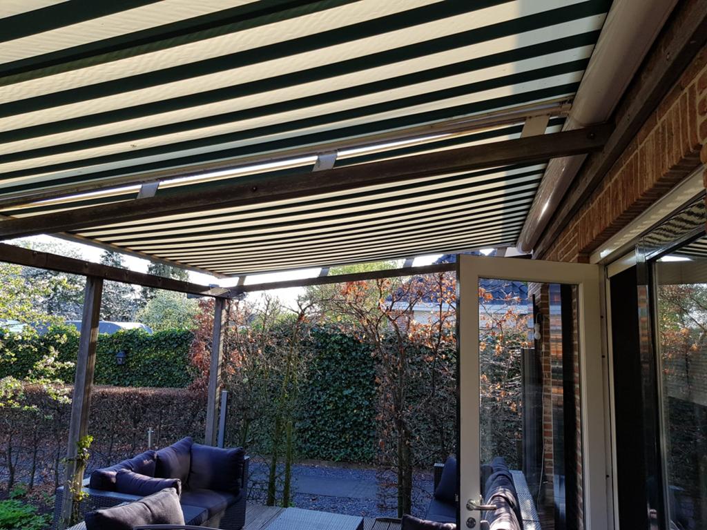 Elektrisch zonnescherm, Tuin en Terras, Ophalen, Gebruikt