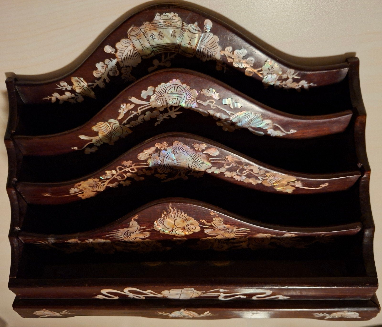 Vintage Aziatische brievenhouder, Ophalen of Verzenden