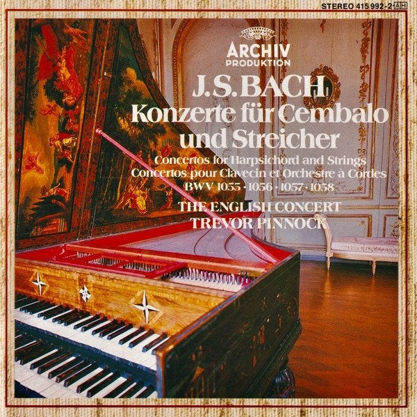 Bach English Concert Pinnock Konzerte Cembalo Streicher, Gebruikt, Overige typen, Ophalen of Verzenden, Barok