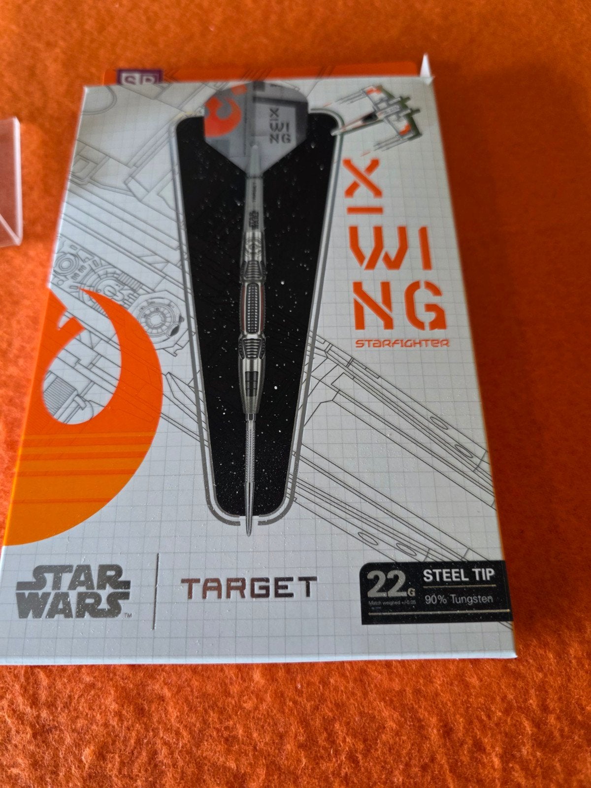 Target Star Wars X-Wing Darts 22g Steel Tip 90% Tungsten, Verzenden, Zo goed als nieuw, Pijlen, Soft tip