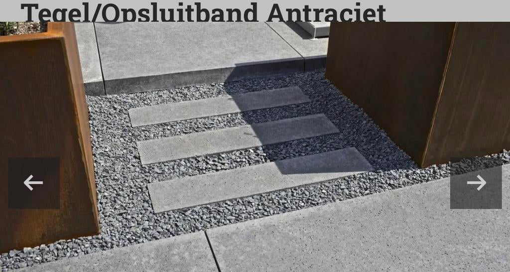 300m2/ Oud Hollandse Tegel/Antraciet 100x30x5 cm, Nieuw, Ophalen of Verzenden, Minder dan 5 m², Beton