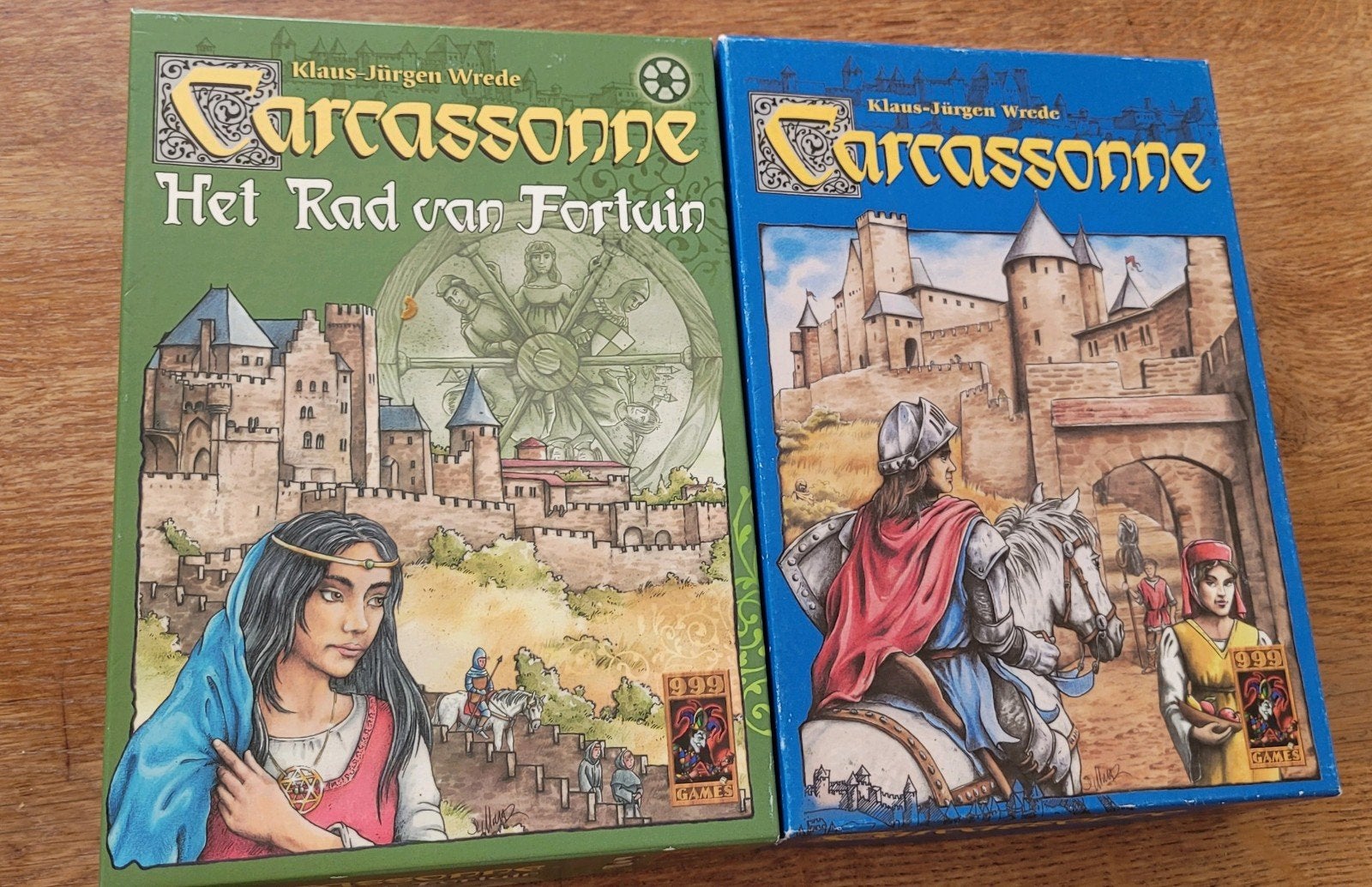 2 x carcassonne klaus Jurgen Wrede, Ophalen of Verzenden, Zo goed als nieuw, 999 Games