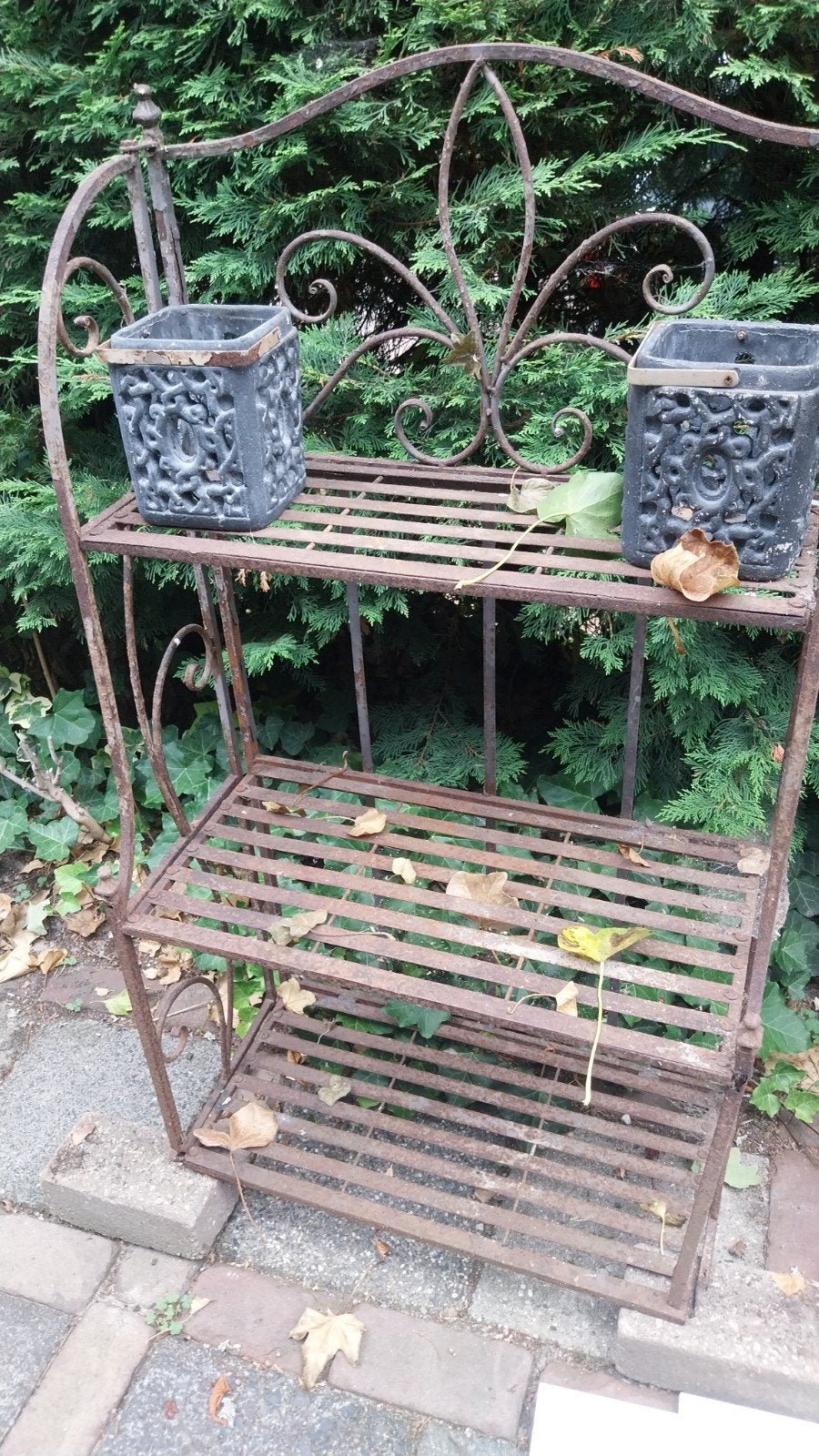 Decoratief smeedijzeren plantenrek, Ophalen, Gebruikt