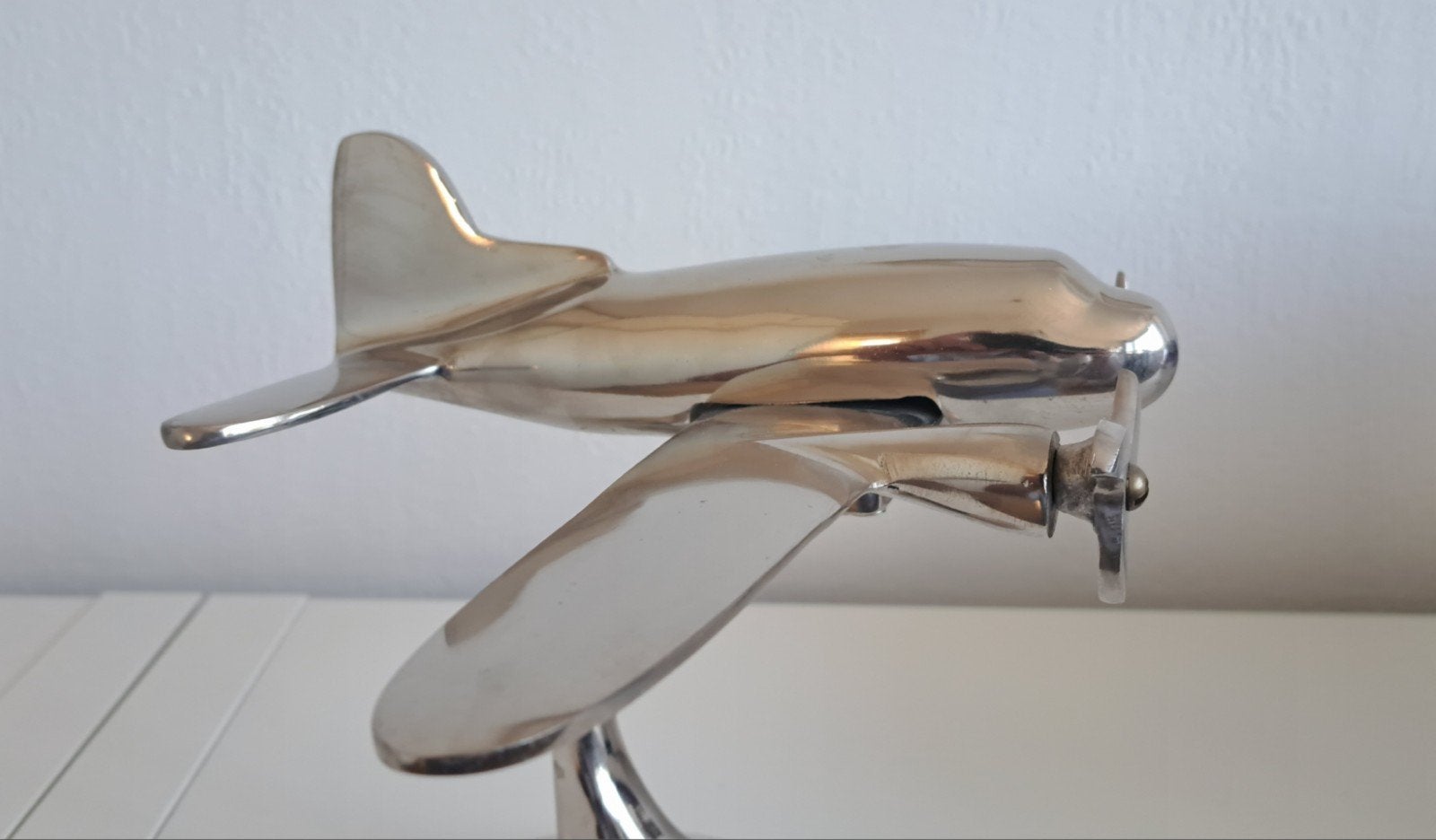Metalen Vliegtuig Decoratie - Spanwijdte 35 cm, Ophalen of Verzenden, Zo goed als nieuw, Groter dan 1:72, Vliegtuig