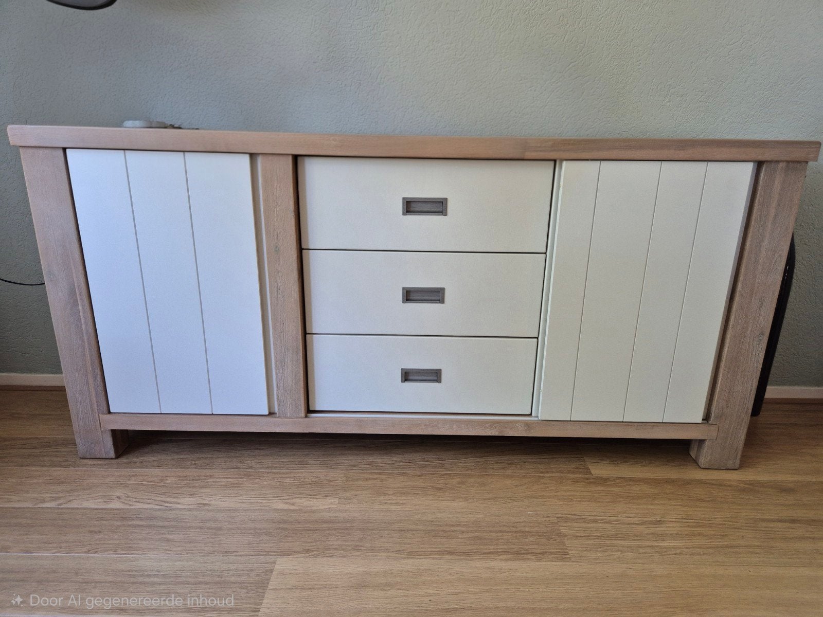 Modern Dressoir Grijs/Wit - 180cm breed, Huis en Inrichting, Kasten | Dressoirs, Gebruikt, 150 tot 200 cm, Ophalen of Verzenden
