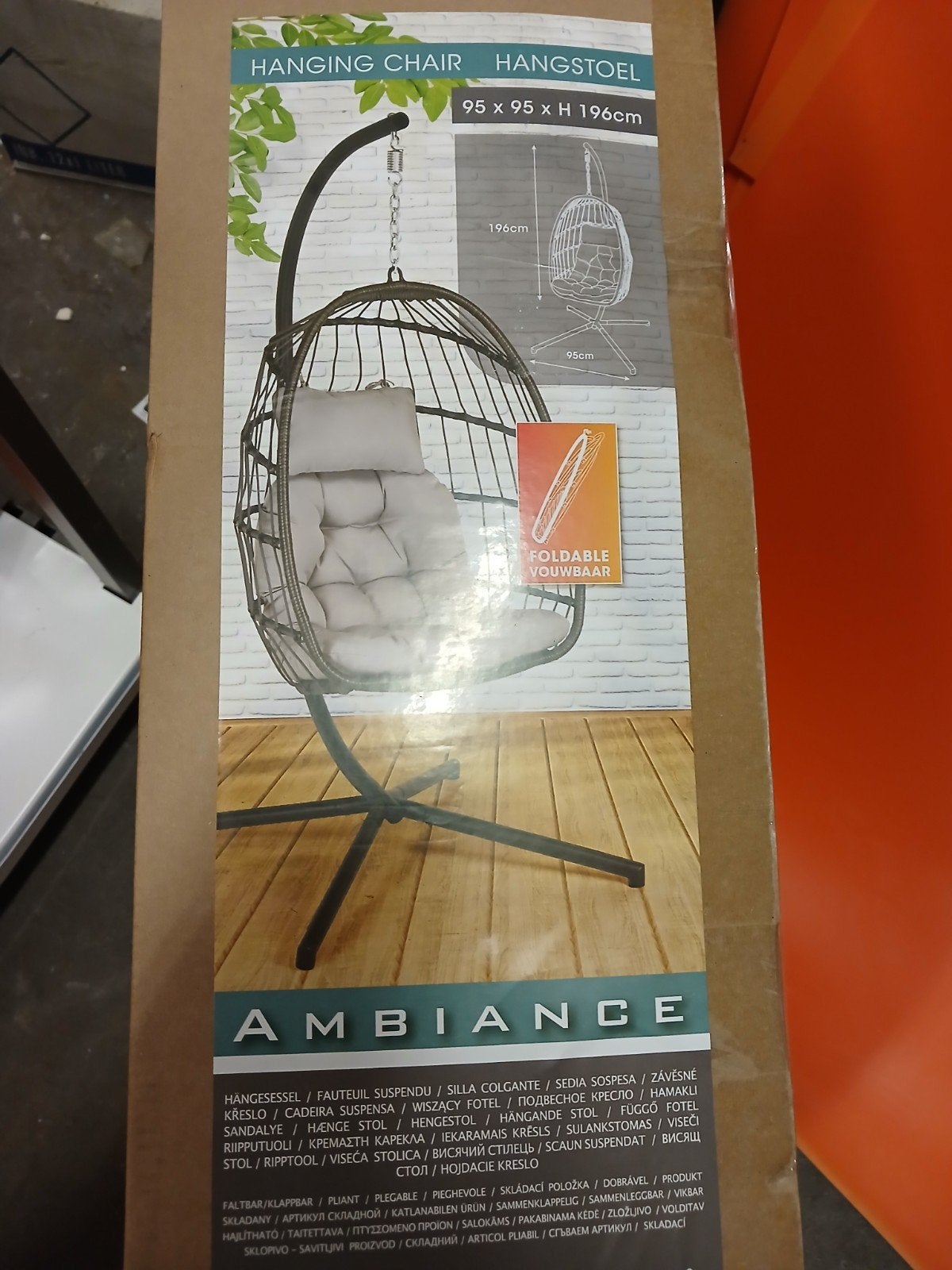 hangende schommelstoel (hanging egg), Ophalen, Nieuw, Inklapbaar