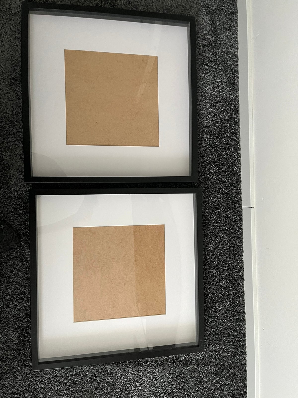 Set van 2 IKEA fotolijsten, zwart 53x53, Huis en Inrichting, Kunststof, Gebruikt, Ophalen of Verzenden, Fotolijst